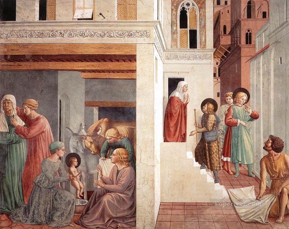 聖フランシスコの生涯の場面 場面 1北の壁 ベノッツォ・ゴッツォーリ油絵